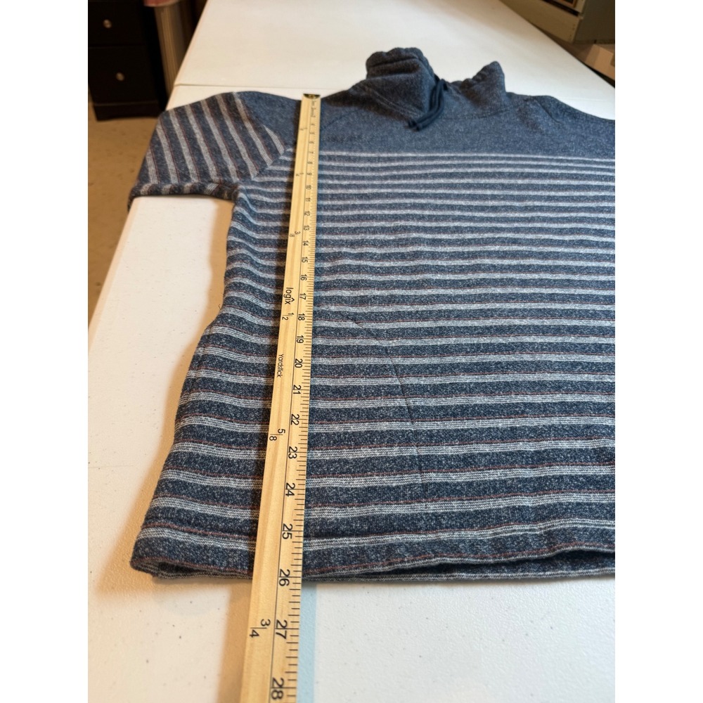 Tommy Bahama women's Large Striped Funnel Neck Pullover Blue Grey knit  L/G - Picture 8 of 11